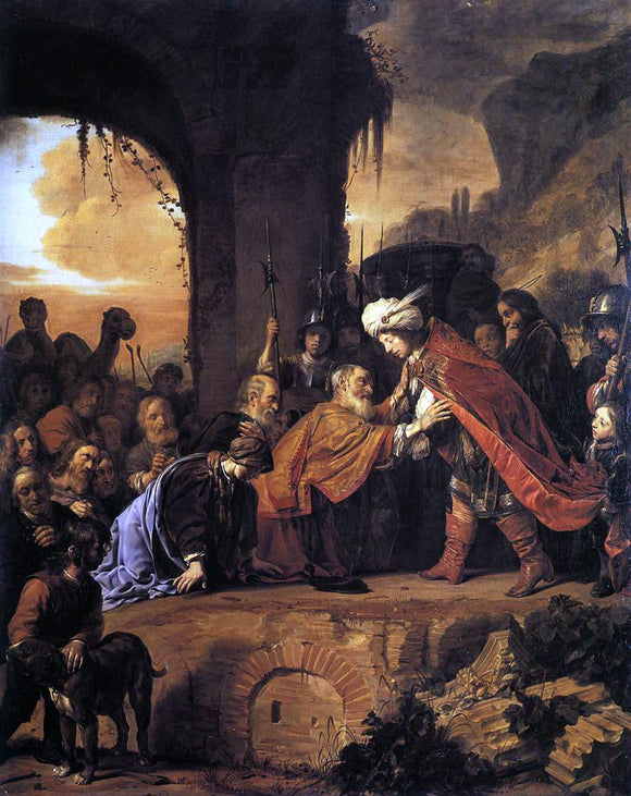  Salomon De Bray Joseph Receives His Father and Brothers in Egypt - Canvas Art Print