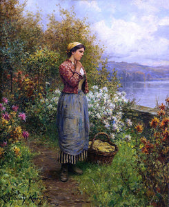  Daniel Ridgway Knight Julia on the Terrace - Canvas Art Print