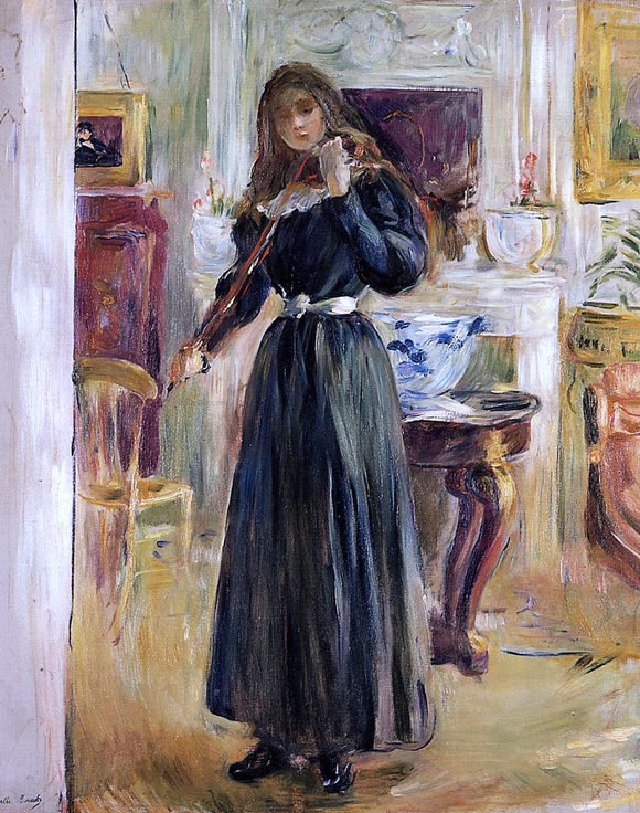  Berthe Morisot Julie Playing a Violin - Canvas Art Print