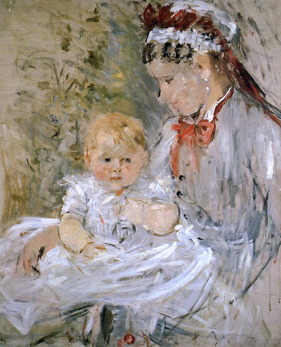 Berthe Morisot Julie with Her Nurse - Canvas Art Print