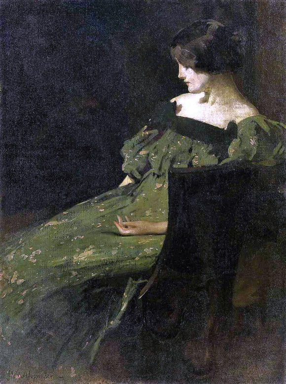  John White Alexander Juliette (also known as The Green Girl) - Canvas Art Print