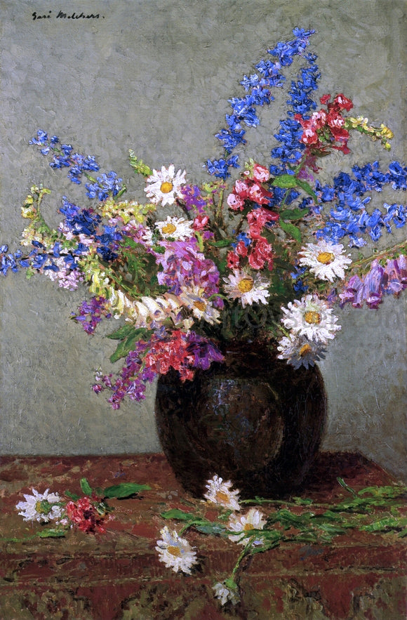  Gari Melchers July Flowers - Canvas Art Print