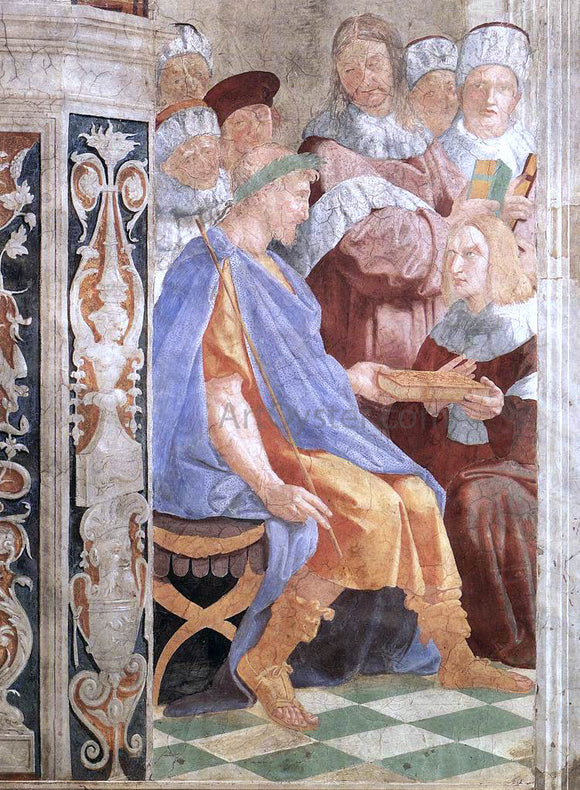  Raphael Justinian Presenting the Pandects to Trebonianus (Stanza della Segnatura) - Canvas Art Print