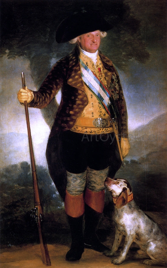  Francisco Jose de Goya Y Lucientes King Carlos IV in Hunting Costume - Canvas Art Print