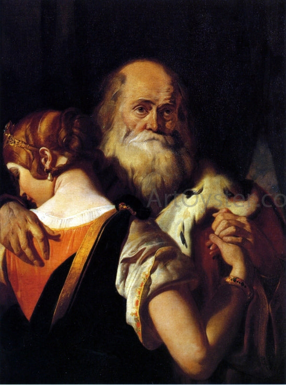  Daniel Maclise King Lear and Cordelia - Canvas Art Print