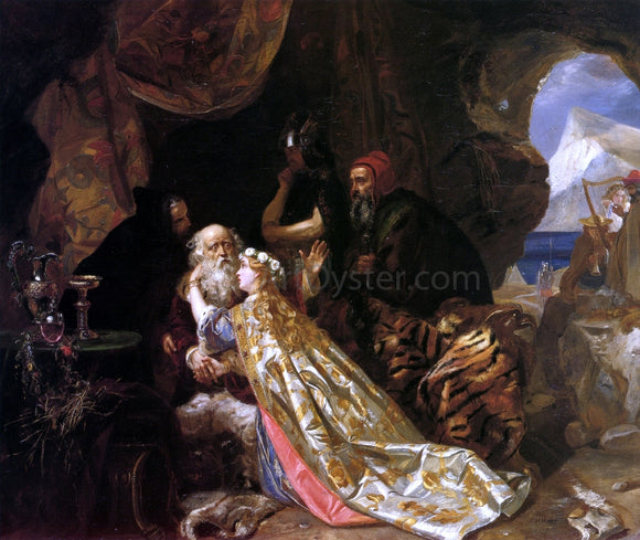  Edward Matthew Ward King Lear and Cordelia - Canvas Art Print