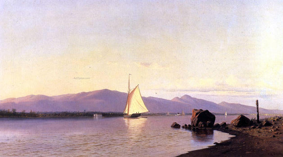  Francis A Silva Kingston Point, Hudson River - Canvas Art Print