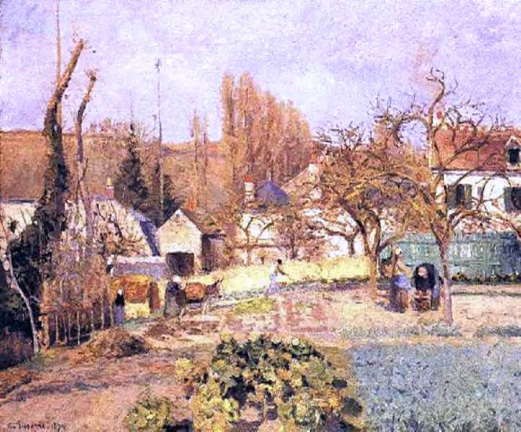  Camille Pissarro Kitchen Garden at the Hermitage, Pontoise - Canvas Art Print