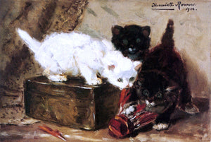  Henriette Ronner-Knip Kittens At Play - Canvas Art Print