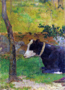  Paul Gauguin Kneeling Cow - Canvas Art Print