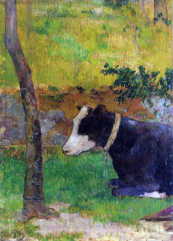  Paul Gauguin Kneeling Cow - Canvas Art Print