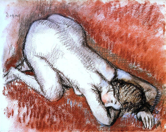  Edgar Degas Kneeling Nude - Canvas Art Print
