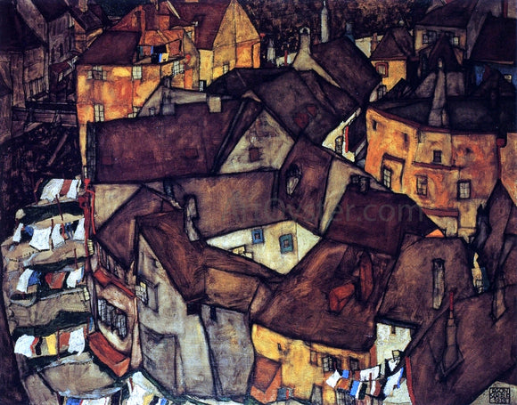  Egon Schiele Krumau Town Crescent I - Canvas Art Print