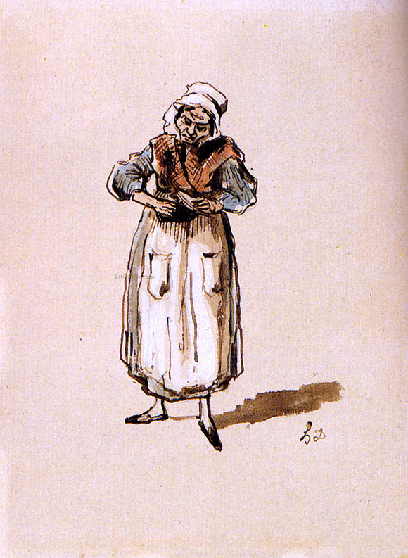  Honore Daumier La Concierge - Canvas Art Print