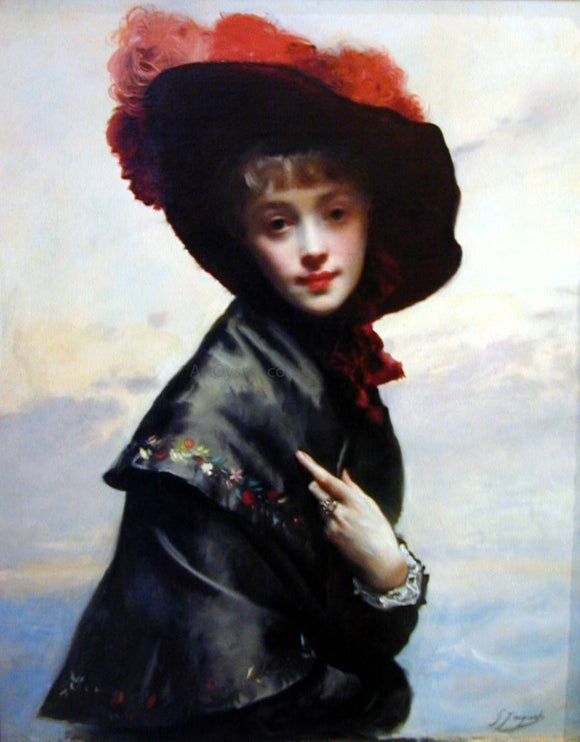  Gustave Jean Jacquet La Coquette - Canvas Art Print