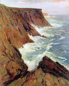  Henri Moret La Cote Sauvage, Croix - Canvas Art Print