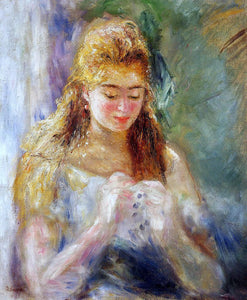  Pierre Auguste Renoir La Couseuse - Canvas Art Print