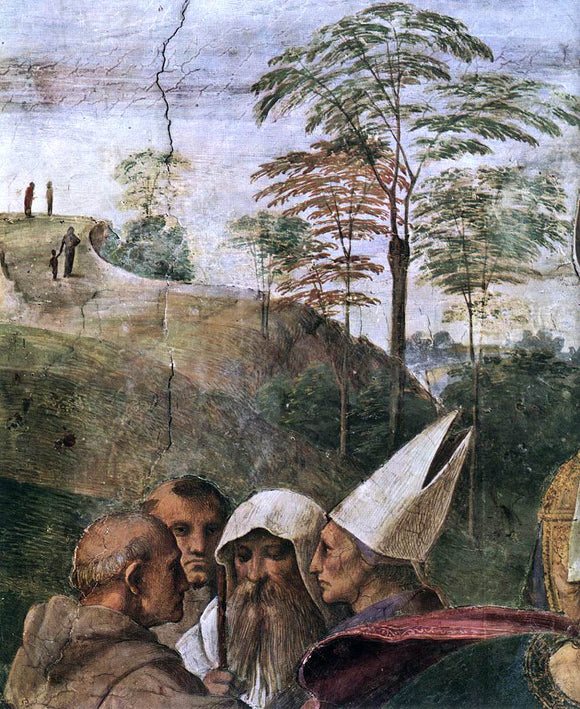  Raphael La Disputa (detail 4) (Stanza della Segnatura) - Canvas Art Print