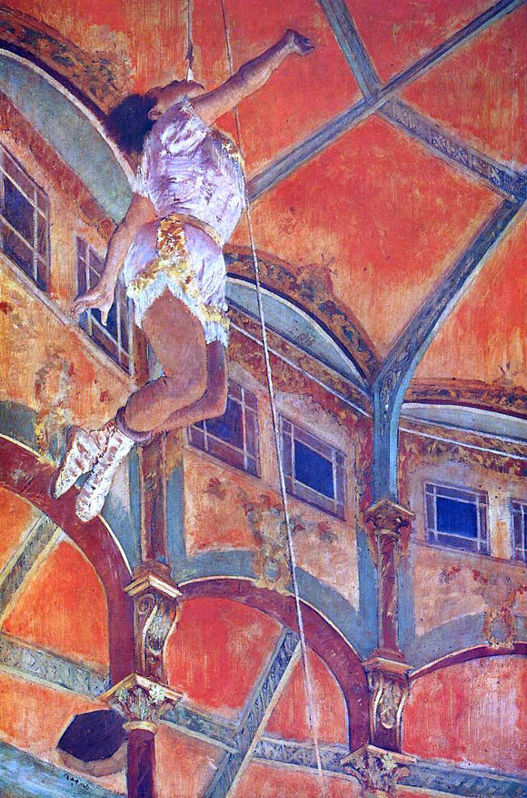  Edgar Degas La La at the Cirque Fernando, Paris - Canvas Art Print