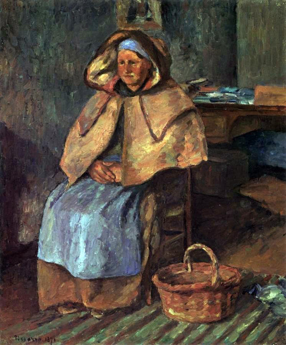  Camille Pissarro La Mere Gaspard - Canvas Art Print