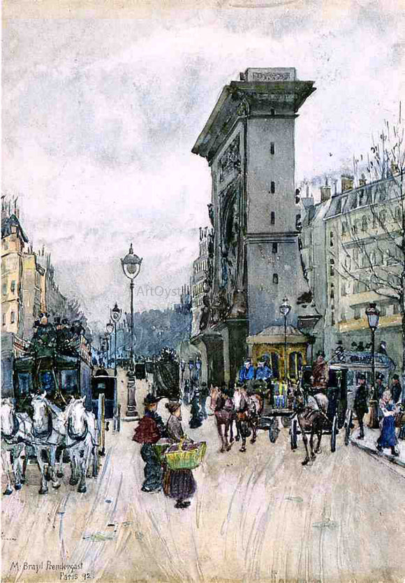  Maurice Prendergast La Porte San Denis - Canvas Art Print