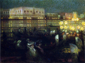  Henri Le Sidaner La Serenade, Venice - Canvas Art Print