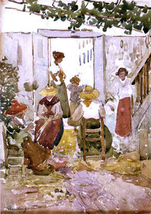  Maurice Prendergast Lacemakers, Venice - Canvas Art Print