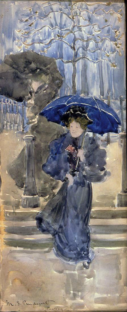  Maurice Prendergast Ladies in the Rain - Canvas Art Print