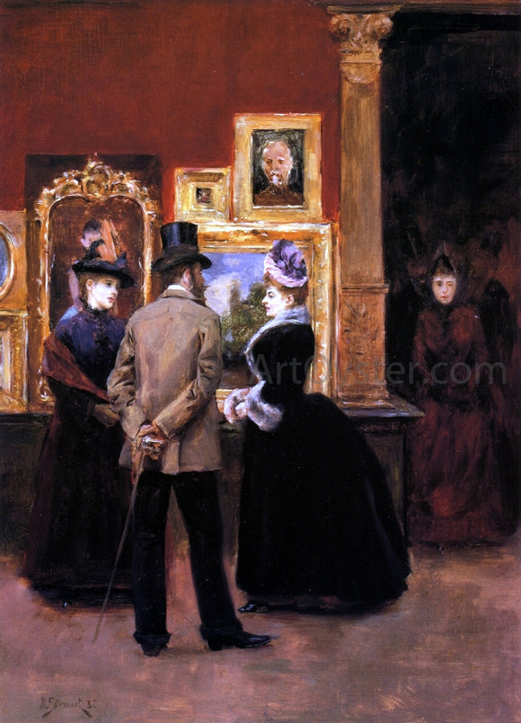  Julius LeBlanc Stewart Ladies with a Gentleman in a Top Hat - Canvas Art Print