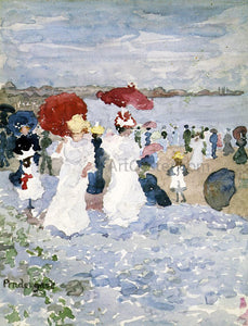  Maurice Prendergast Ladies with Parasols - Canvas Art Print