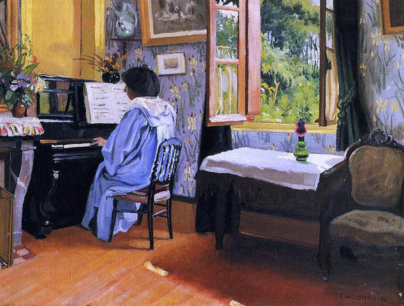  Felix Vallotton A Lady at the Piano - Canvas Art Print