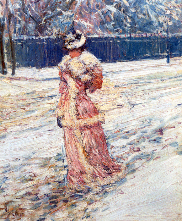 Frederick Childe Hassam Lady in Pink - Canvas Art Print