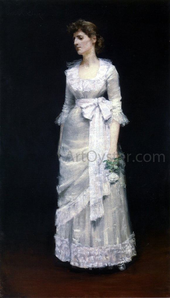  William Merritt Chase Lady in White Gown - Canvas Art Print