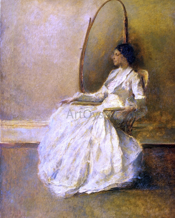 Thomas Wilmer Dewing Lady in White (No. 1) - Canvas Art Print