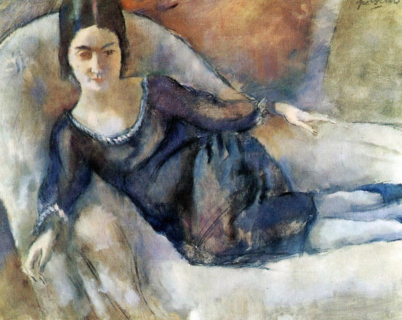  Jules Pascin Lady on a Sofa - Canvas Art Print