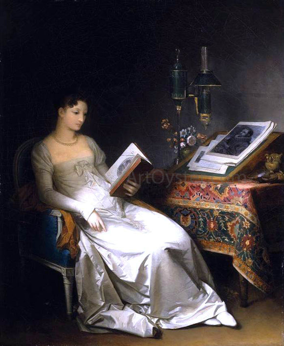  Marguerite Gerard Lady Reading in an Interior - Canvas Art Print