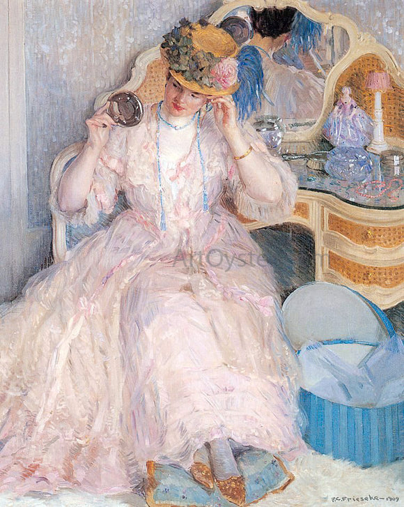  Frederick Carl Frieseke A Lady Trying on a Hat - Canvas Art Print