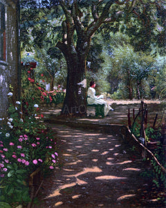  Walter I Cox Lady Under a Tree - Canvas Art Print