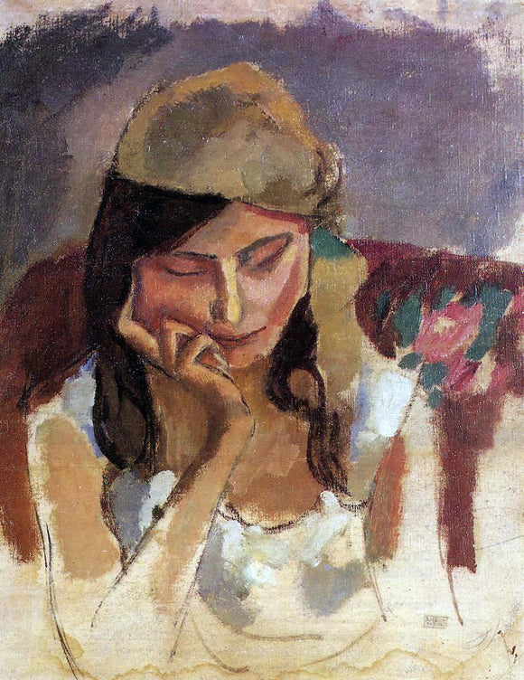  Jules Pascin Lady Wearing a Turban - Canvas Art Print