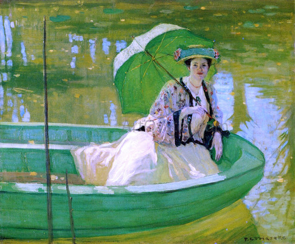  Frederick Carl Frieseke Lady with Parasol - Canvas Art Print