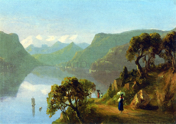  Sanford Robinson Gifford Lake Como - Canvas Art Print