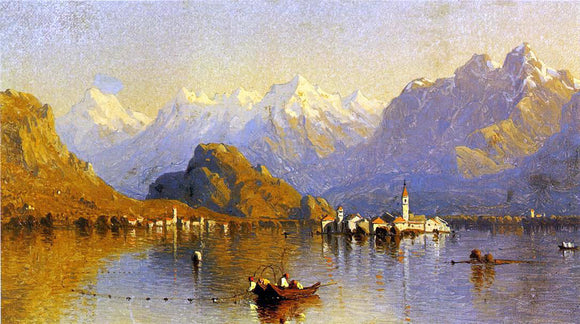  Sanford Robinson Gifford Lake Maggiore - Canvas Art Print