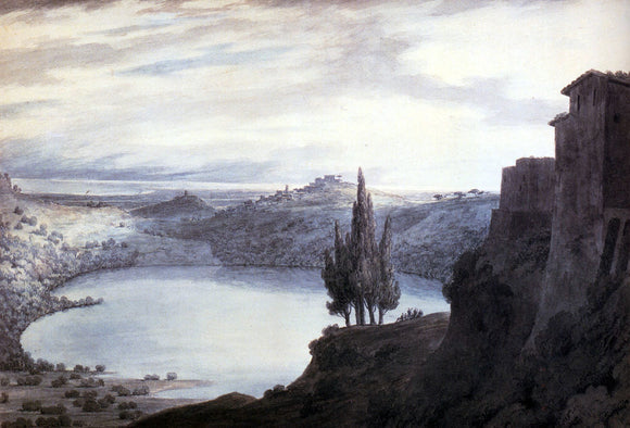  John Robert Cozens Lake Nemi, Campagna, Italy - Canvas Art Print