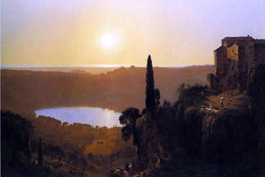  Sanford Robinson Gifford Lake Nemi - Canvas Art Print