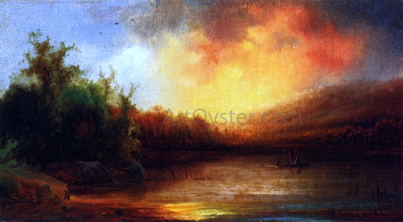  Hermann Fuechsel Lake Scene - Canvas Art Print