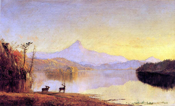  Jasper Francis Cropsey Lake Scene, Mount Chocorua - Canvas Art Print