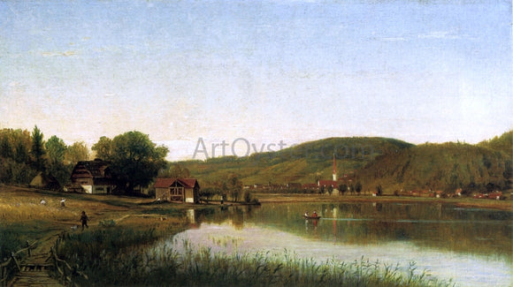  Thomas Worthington Whittredge Lake Village (also known as Swiss Scene) - Canvas Art Print