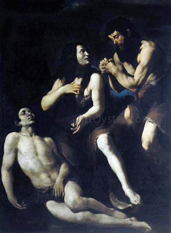  Giovanni Battista Caracciolo Lamentation of Adam and Eve on the Dead Abel - Canvas Art Print