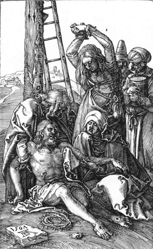  Albrecht Durer Lamentation over Christ (No. 12) - Canvas Art Print