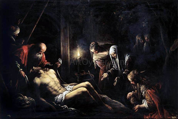  Francesco Bassano Lamentation over the Dead Christ - Canvas Art Print